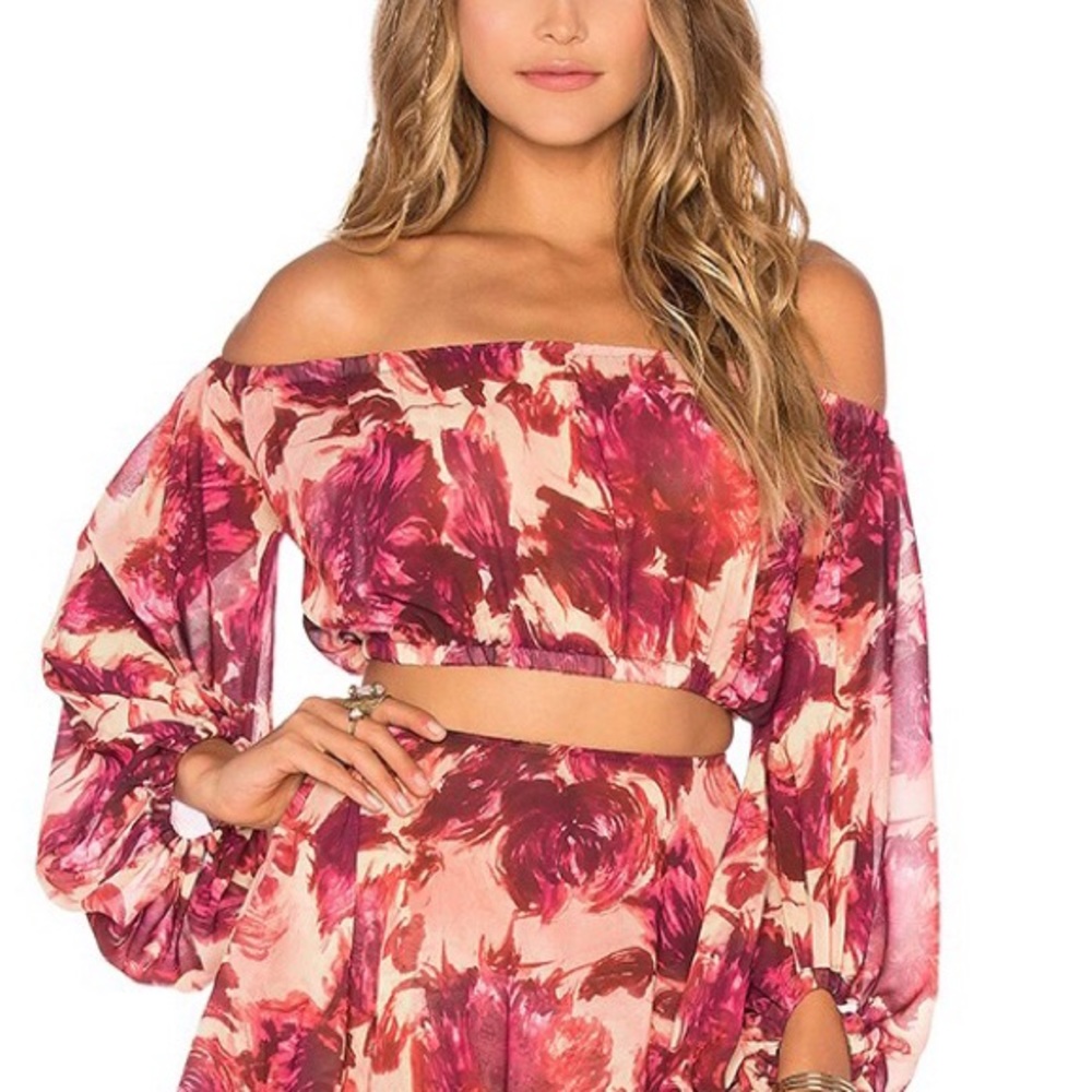 For love and Lemons Wild Rose Crop top
